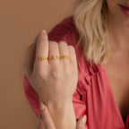 Dainty Duo Initial Ring