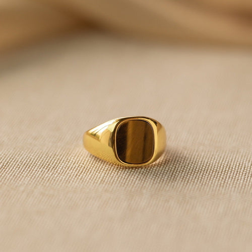 Men's Tigers Eye Signet Ring