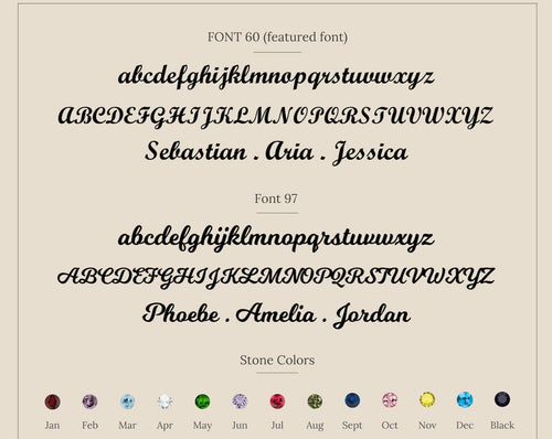 Personalized Birthstone Name Wrap-around Earrings