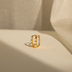 Boho Opal Huggie Hoop Earrings