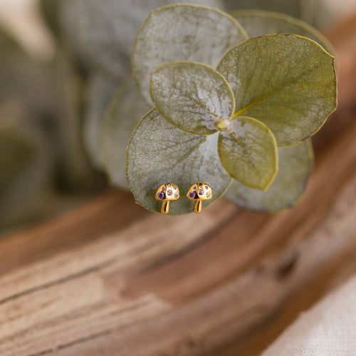 Mushroom Stud Earrings