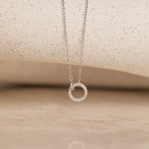 Elegant Interlocking Charm Necklace