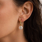 Bridget Pearl Hoop Earrings