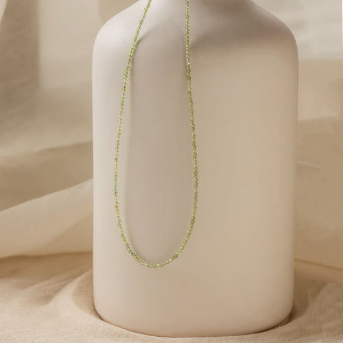 Tranquil Light Green Beaded Necklace