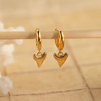 Shark Tooth Huggie Hoop Earrings