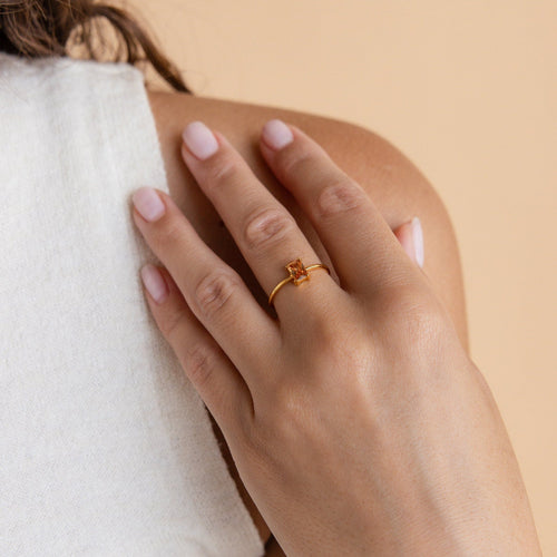 Luxurious Citrine Birthstone Ring for November Birthdays