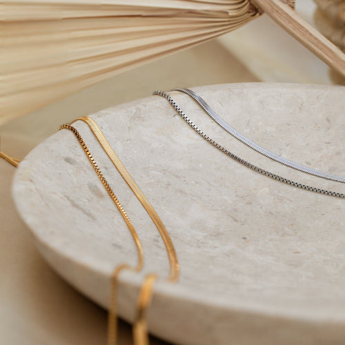 Herringbone Duo Chain Necklace