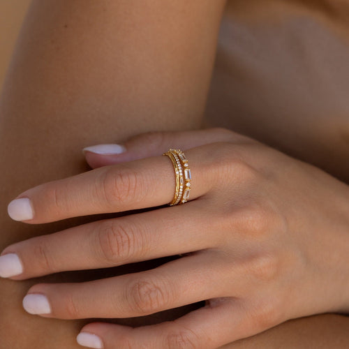 Dainty Diamond Stacking Ring Set: Sparkle in Every Stack