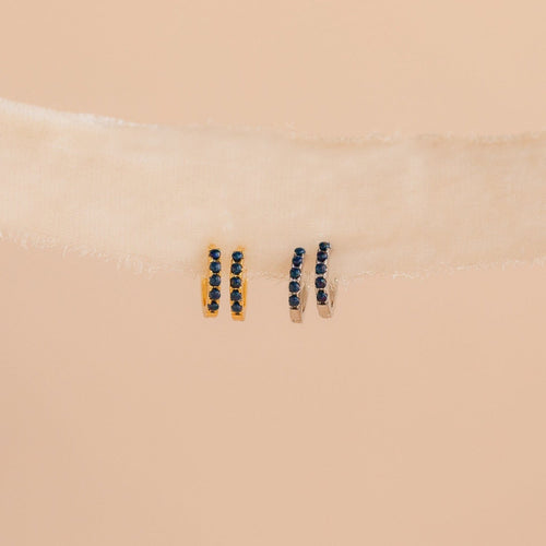 Indigo Blue Opal Huggies