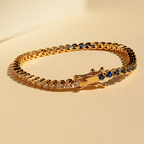 Blue Diamond Tennis Bracelet