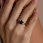 Blue Topaz Signet Ring