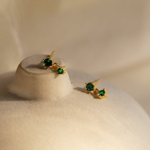 Dainty Birthstone Drop Earrings