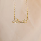 Elegant Pave Name Necklace