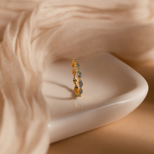 Eternal Serenity: Aquamarine Eternity Ring