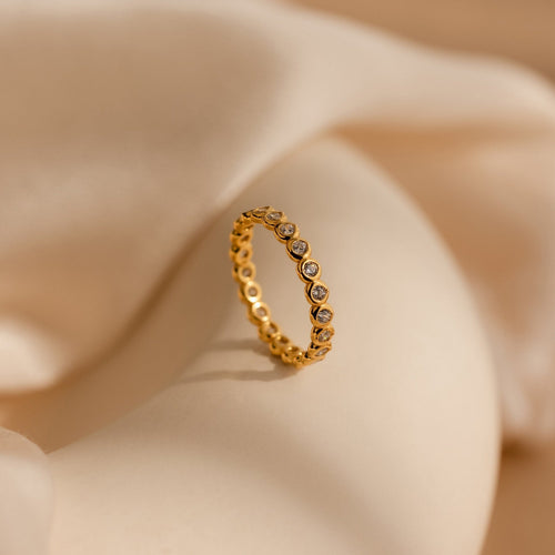 Eternal Love: Diamond Bezel Tennis Ring