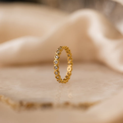 Eternal Love: Diamond Bezel Tennis Ring