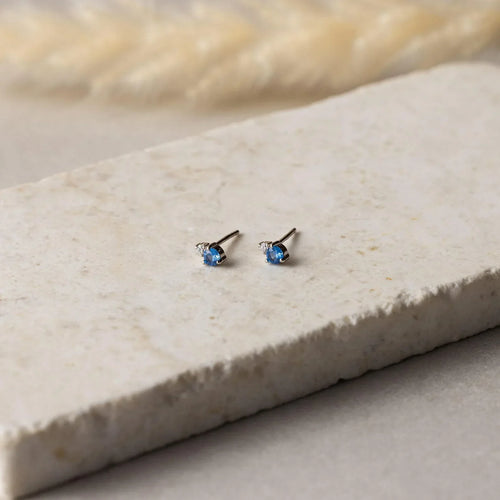Raindrop Birthstone Studs