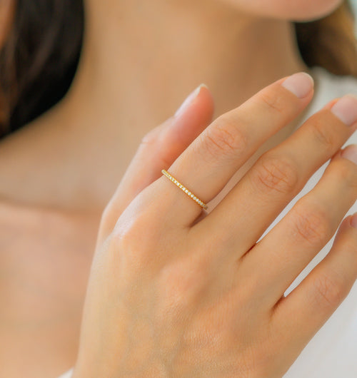 Micro Pavé Eternity Stacking Ring