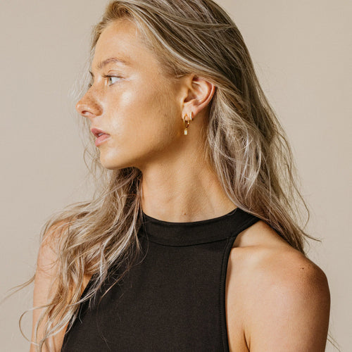 Elevate Your Look with Elegance: Elle Baguette Hoops