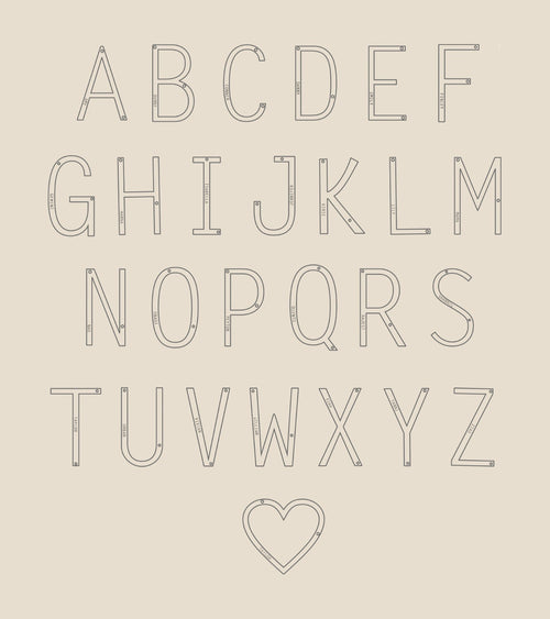 Large Sideways Initial Necklace