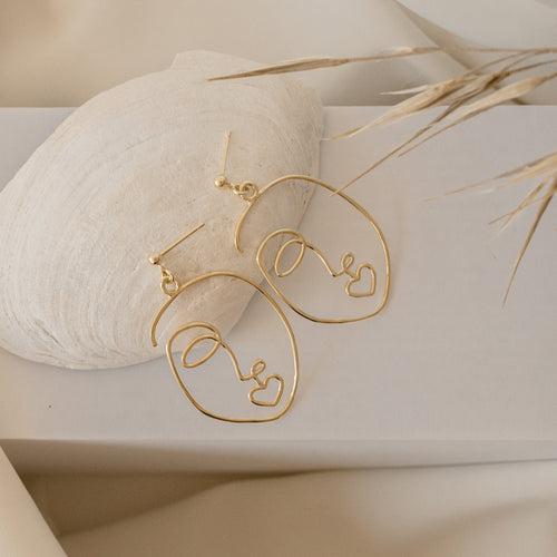 Abstract Face Earrings