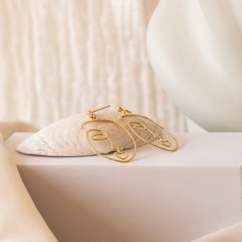 Abstract Face Earrings