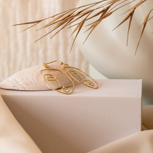 Abstract Face Earrings