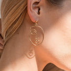 Abstract Face Earrings