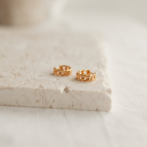 Chunky Chain Huggie Earrings