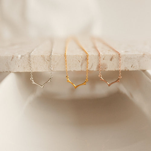 Embrace Festive Elegance with our Dainty Antler Necklace