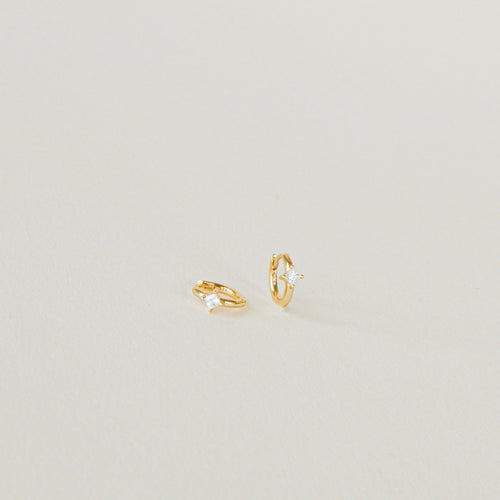 Athena Diamond Huggie Earrings