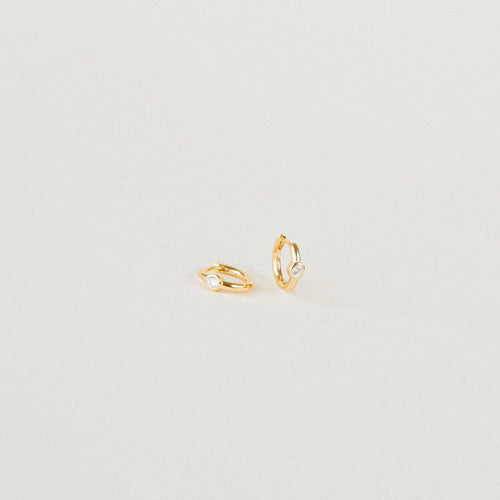 Alea Diamond Huggie Earrings