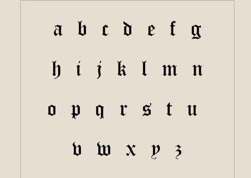 Gothic Pave Initial Necklace