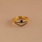 Set of 3 Black Diamond Rings Collection