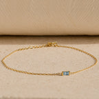 Personalized Baguette Birthstone Bracelet