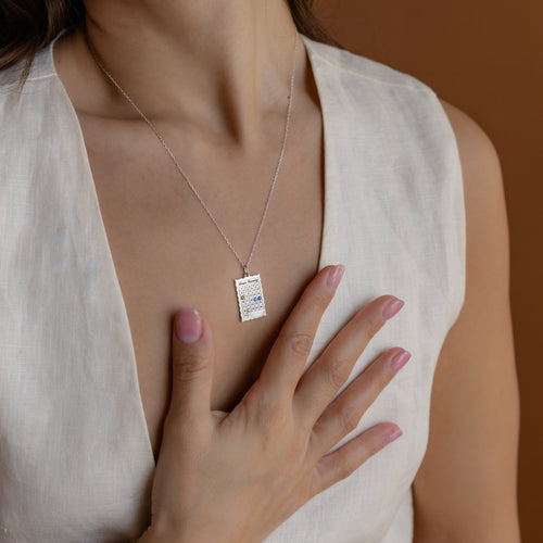 Calendar Birthstone Charm Necklace