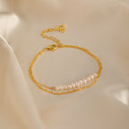 Duo Pearl Twist Bracelet