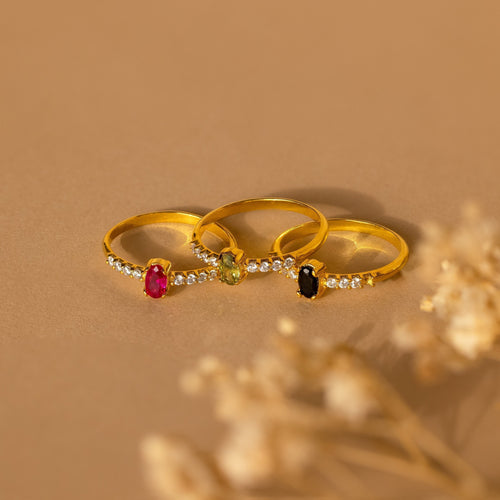 Eternal Elegance: The Pave Oval Birthstone Ring