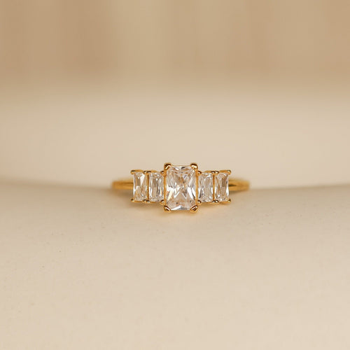 Vintage Charm: Art Deco Birthstone Ring