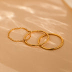 The Textured Stacking Ring Set