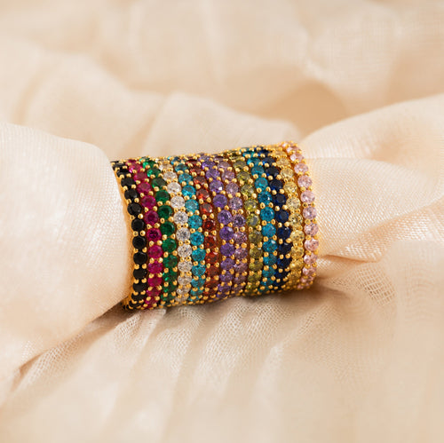 Custom Eternity Tennis Birthstone Ring