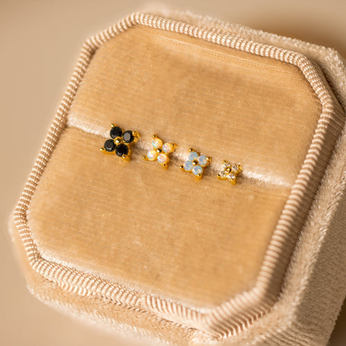 Ivy Opal Flower Studs