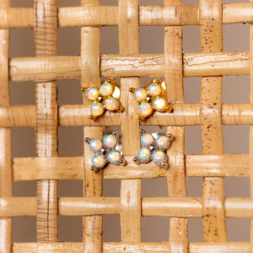 Ivy Opal Flower Studs