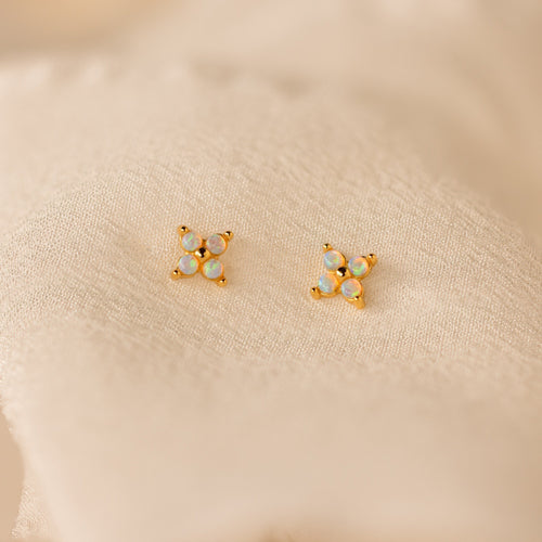 Ivy Opal Flower Studs