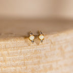 Opal and Diamond Studs