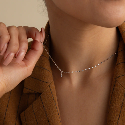 Dainty Marquise Pendant Necklace