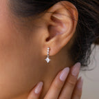 Princess Diamond Drop Studs