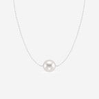 9.5 - 10.0 mm Cultured Freshwater Pearl Necklace 14K White Gold