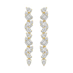 2 7/8 ctw Multi-Shape Lab Grown Diamond Drop Earrings 14K Yellow Gold, DE, VS1