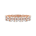 7 ctw Marquise and Round Lab Grown Diamond XO Bracelet - 6 Inches 14K Rose Gold, DE, VS1